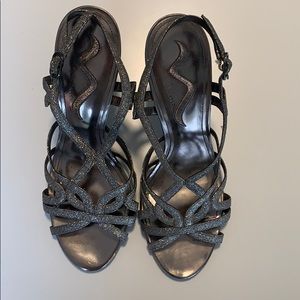 Nina Brand Sparkly Silver Heels